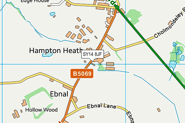 SY14 8JF map - OS VectorMap District (Ordnance Survey)