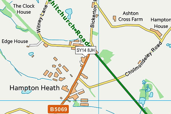 SY14 8JH map - OS VectorMap District (Ordnance Survey)