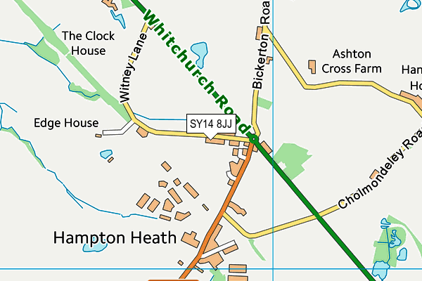 SY14 8JJ map - OS VectorMap District (Ordnance Survey) SY14 8JJ map - OS VectorMap District (Ordnance Survey)
