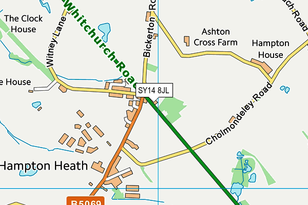 SY14 8JL map - OS VectorMap District (Ordnance Survey)