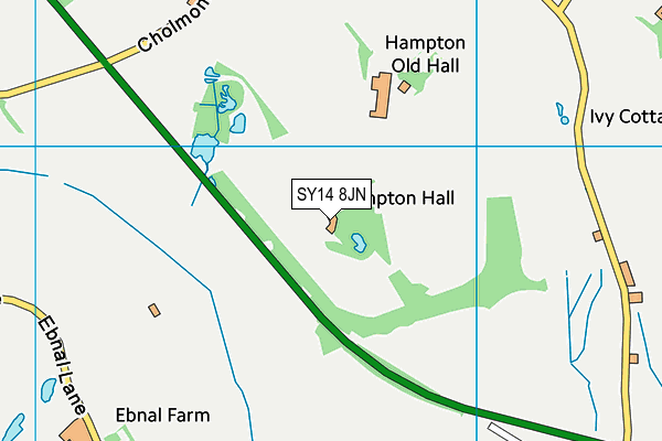 SY14 8JN map - OS VectorMap District (Ordnance Survey) SY14 8JN map - OS VectorMap District (Ordnance Survey)