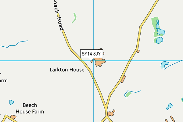 SY14 8JY map - OS VectorMap District (Ordnance Survey) SY14 8JY map - OS VectorMap District (Ordnance Survey)
