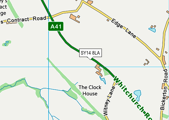 SY14 8LA map - OS VectorMap District (Ordnance Survey) SY14 8LA map - OS VectorMap District (Ordnance Survey)