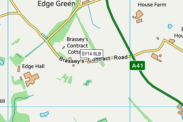 SY14 8LB map - OS VectorMap District (Ordnance Survey)