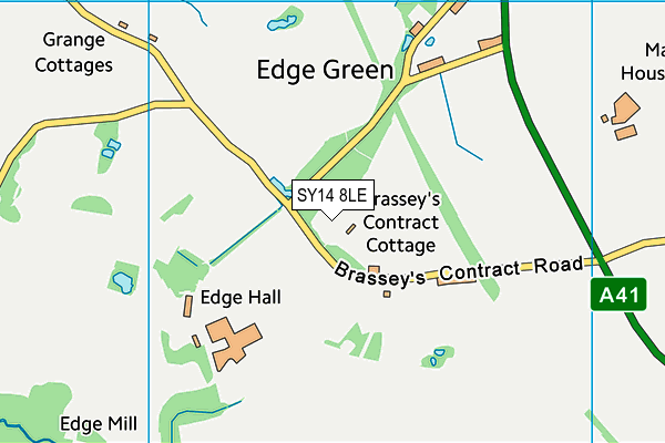 SY14 8LE map - OS VectorMap District (Ordnance Survey) SY14 8LE map - OS VectorMap District (Ordnance Survey)