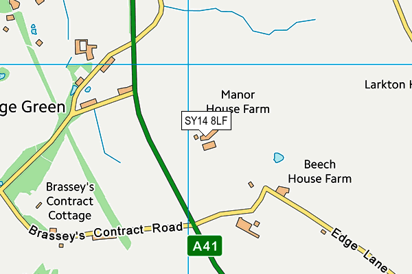 SY14 8LF map - OS VectorMap District (Ordnance Survey) SY14 8LF map - OS VectorMap District (Ordnance Survey)