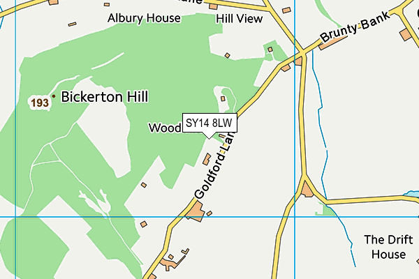 SY14 8LW map - OS VectorMap District (Ordnance Survey)
