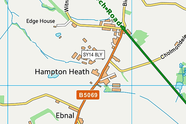 SY14 8LY map - OS VectorMap District (Ordnance Survey) SY14 8LY map - OS VectorMap District (Ordnance Survey)