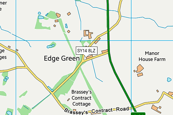 SY14 8LZ map - OS VectorMap District (Ordnance Survey) SY14 8LZ map - OS VectorMap District (Ordnance Survey)