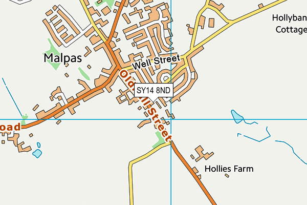 SY14 8ND map - OS VectorMap District (Ordnance Survey) SY14 8ND map - OS VectorMap District (Ordnance Survey)