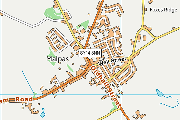 SY14 8NN map - OS VectorMap District (Ordnance Survey) SY14 8NN map - OS VectorMap District (Ordnance Survey)