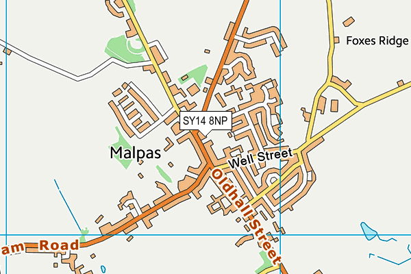 SY14 8NP map - OS VectorMap District (Ordnance Survey) SY14 8NP map - OS VectorMap District (Ordnance Survey)
