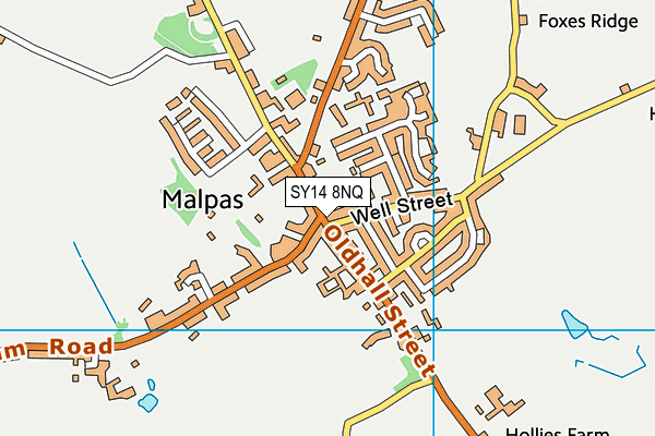 SY14 8NQ map - OS VectorMap District (Ordnance Survey) SY14 8NQ map - OS VectorMap District (Ordnance Survey)