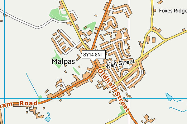 SY14 8NT map - OS VectorMap District (Ordnance Survey)