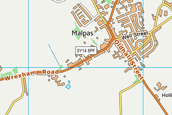 SY14 8PF map - OS VectorMap District (Ordnance Survey) SY14 8PF map - OS VectorMap District (Ordnance Survey)