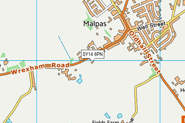 SY14 8PN map - OS VectorMap District (Ordnance Survey) SY14 8PN map - OS VectorMap District (Ordnance Survey)