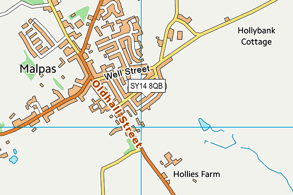 SY14 8QB map - OS VectorMap District (Ordnance Survey)