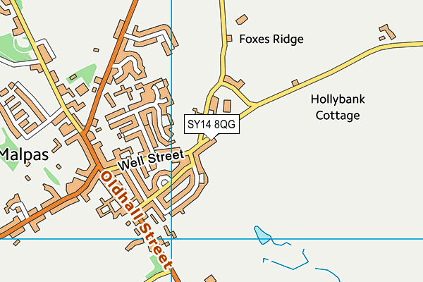 SY14 8QG map - OS VectorMap District (Ordnance Survey) SY14 8QG map - OS VectorMap District (Ordnance Survey)