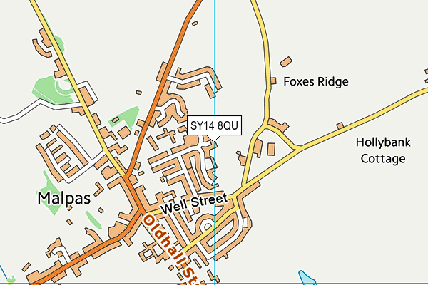 SY14 8QU map - OS VectorMap District (Ordnance Survey) SY14 8QU map - OS VectorMap District (Ordnance Survey)