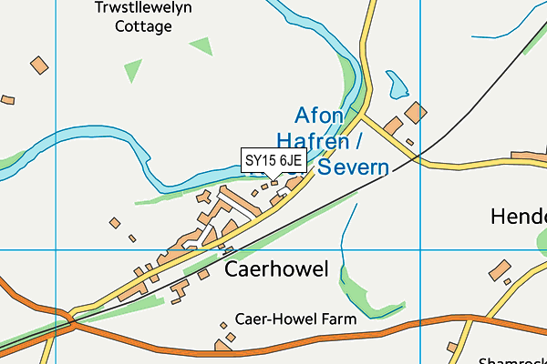 SY15 6JE map - OS VectorMap District (Ordnance Survey) SY15 6JE map - OS VectorMap District (Ordnance Survey)