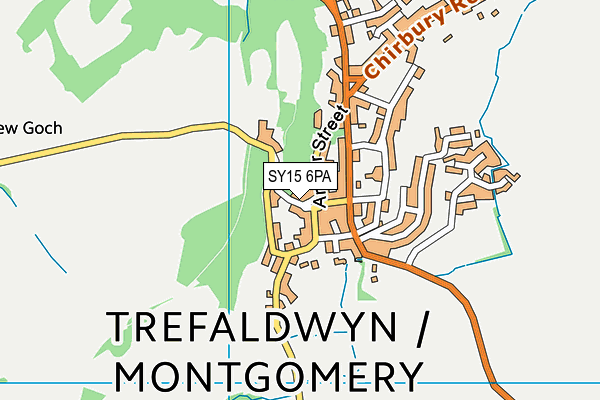 SY15 6PA map - OS VectorMap District (Ordnance Survey)