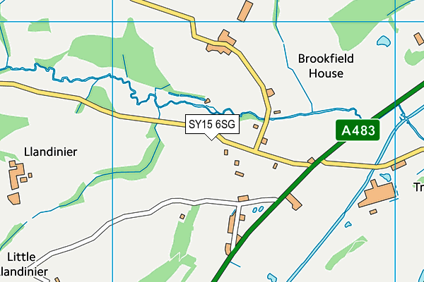 SY15 6SG map - OS VectorMap District (Ordnance Survey)