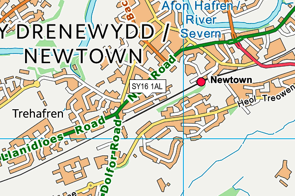 SY16 1AL map - OS VectorMap District (Ordnance Survey) SY16 1AL map - OS VectorMap District (Ordnance Survey)