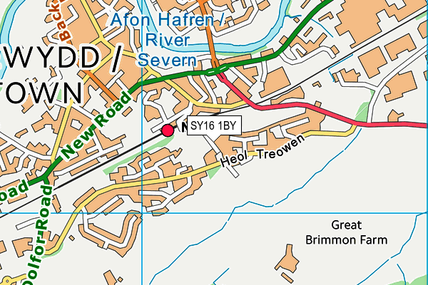 SY16 1BY map - OS VectorMap District (Ordnance Survey) SY16 1BY map - OS VectorMap District (Ordnance Survey)