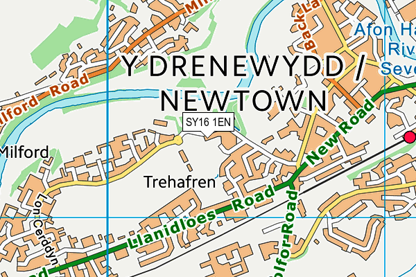 SY16 1EN map - OS VectorMap District (Ordnance Survey) SY16 1EN map - OS VectorMap District (Ordnance Survey)