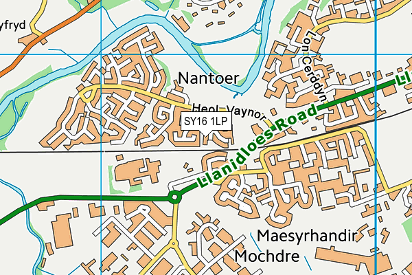 SY16 1LP map - OS VectorMap District (Ordnance Survey) SY16 1LP map - OS VectorMap District (Ordnance Survey)