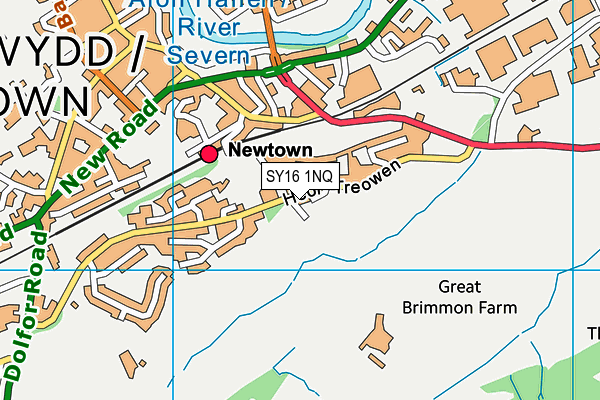SY16 1NQ map - OS VectorMap District (Ordnance Survey) SY16 1NQ map - OS VectorMap District (Ordnance Survey)
