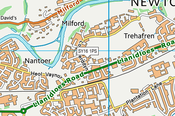 SY16 1PS map - OS VectorMap District (Ordnance Survey) SY16 1PS map - OS VectorMap District (Ordnance Survey)