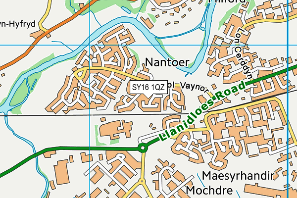 SY16 1QZ map - OS VectorMap District (Ordnance Survey) SY16 1QZ map - OS VectorMap District (Ordnance Survey)