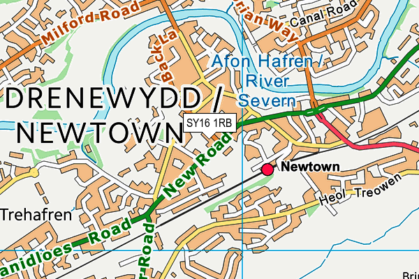 SY16 1RB map - OS VectorMap District (Ordnance Survey) SY16 1RB map - OS VectorMap District (Ordnance Survey)