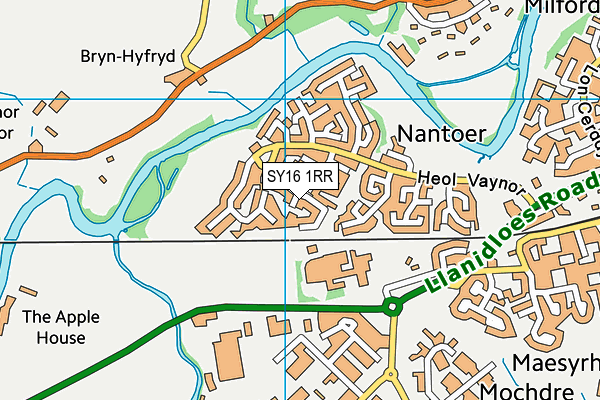 SY16 1RR map - OS VectorMap District (Ordnance Survey) SY16 1RR map - OS VectorMap District (Ordnance Survey)