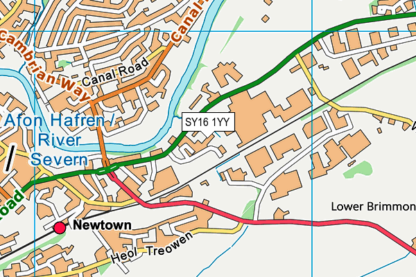 SY16 1YY map - OS VectorMap District (Ordnance Survey) SY16 1YY map - OS VectorMap District (Ordnance Survey)