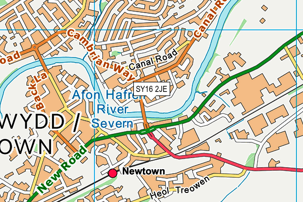 SY16 2JE map - OS VectorMap District (Ordnance Survey) SY16 2JE map - OS VectorMap District (Ordnance Survey)