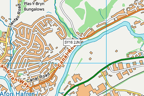 SY16 2JN map - OS VectorMap District (Ordnance Survey) SY16 2JN map - OS VectorMap District (Ordnance Survey)