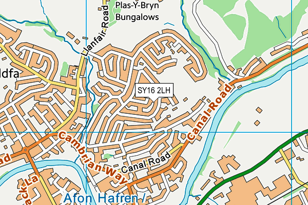 SY16 2LH map - OS VectorMap District (Ordnance Survey) SY16 2LH map - OS VectorMap District (Ordnance Survey)
