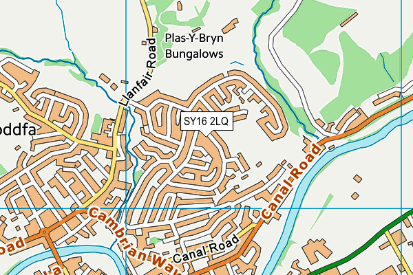 SY16 2LQ map - OS VectorMap District (Ordnance Survey) SY16 2LQ map - OS VectorMap District (Ordnance Survey)