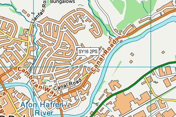 SY16 2PS map - OS VectorMap District (Ordnance Survey) SY16 2PS map - OS VectorMap District (Ordnance Survey)
