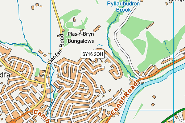 SY16 2QH map - OS VectorMap District (Ordnance Survey) SY16 2QH map - OS VectorMap District (Ordnance Survey)