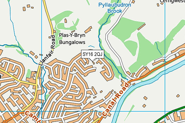 SY16 2QJ map - OS VectorMap District (Ordnance Survey) SY16 2QJ map - OS VectorMap District (Ordnance Survey)