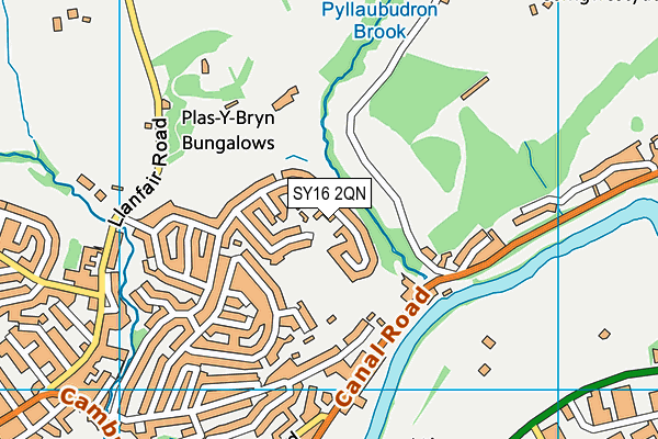 SY16 2QN map - OS VectorMap District (Ordnance Survey)