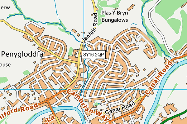 SY16 2QP map - OS VectorMap District (Ordnance Survey) SY16 2QP map - OS VectorMap District (Ordnance Survey)