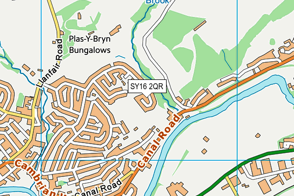SY16 2QR map - OS VectorMap District (Ordnance Survey) SY16 2QR map - OS VectorMap District (Ordnance Survey)