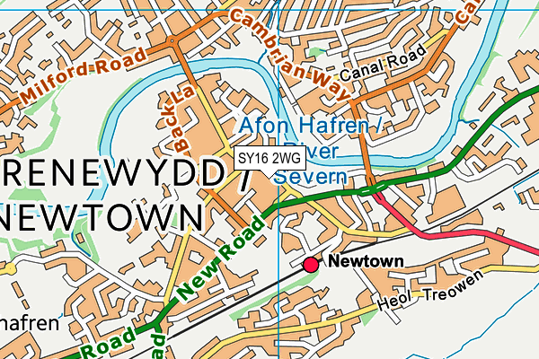 SY16 2WG map - OS VectorMap District (Ordnance Survey) SY16 2WG map - OS VectorMap District (Ordnance Survey)