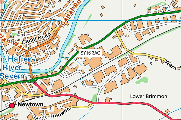 SY16 3AG map - OS VectorMap District (Ordnance Survey) SY16 3AG map - OS VectorMap District (Ordnance Survey)