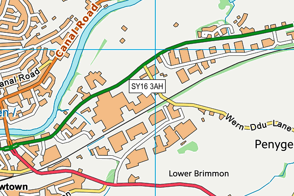 SY16 3AH map - OS VectorMap District (Ordnance Survey)