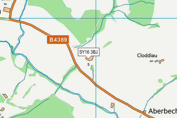 SY16 3BJ map - OS VectorMap District (Ordnance Survey)